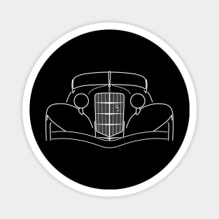 Auburn Speedster 851 1930s classic car white outline graphic Magnet